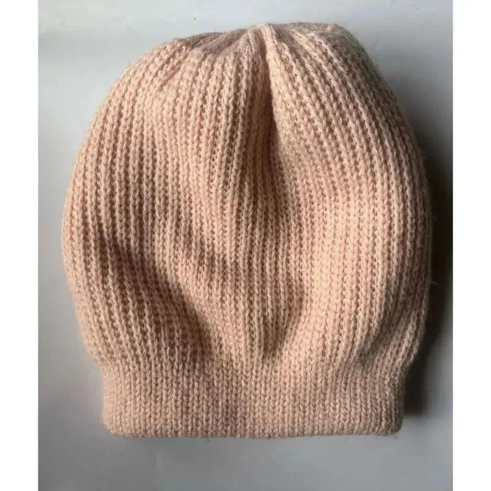 Rare ~ Free People Double Layer Blush Knit Beanie